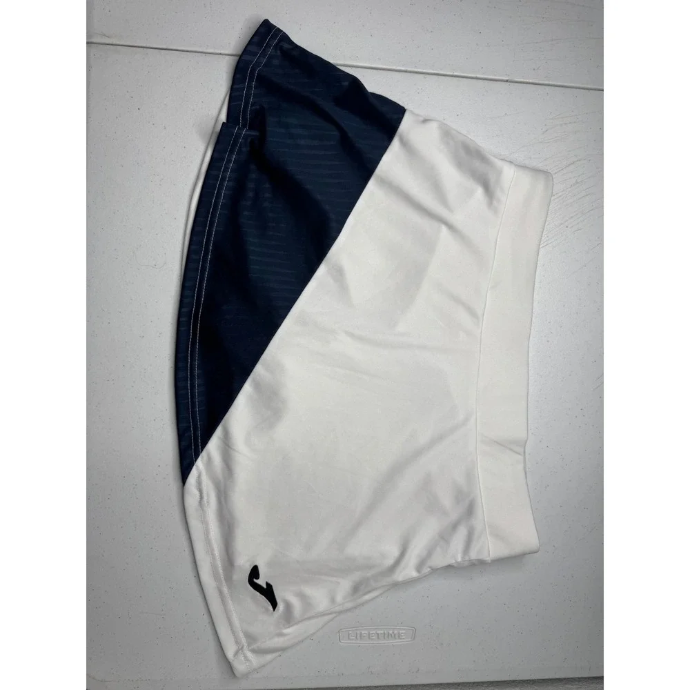 Joma Womens Athletic Skort White Navy Blue‎ Tennis Pickleball Skirt Size Large